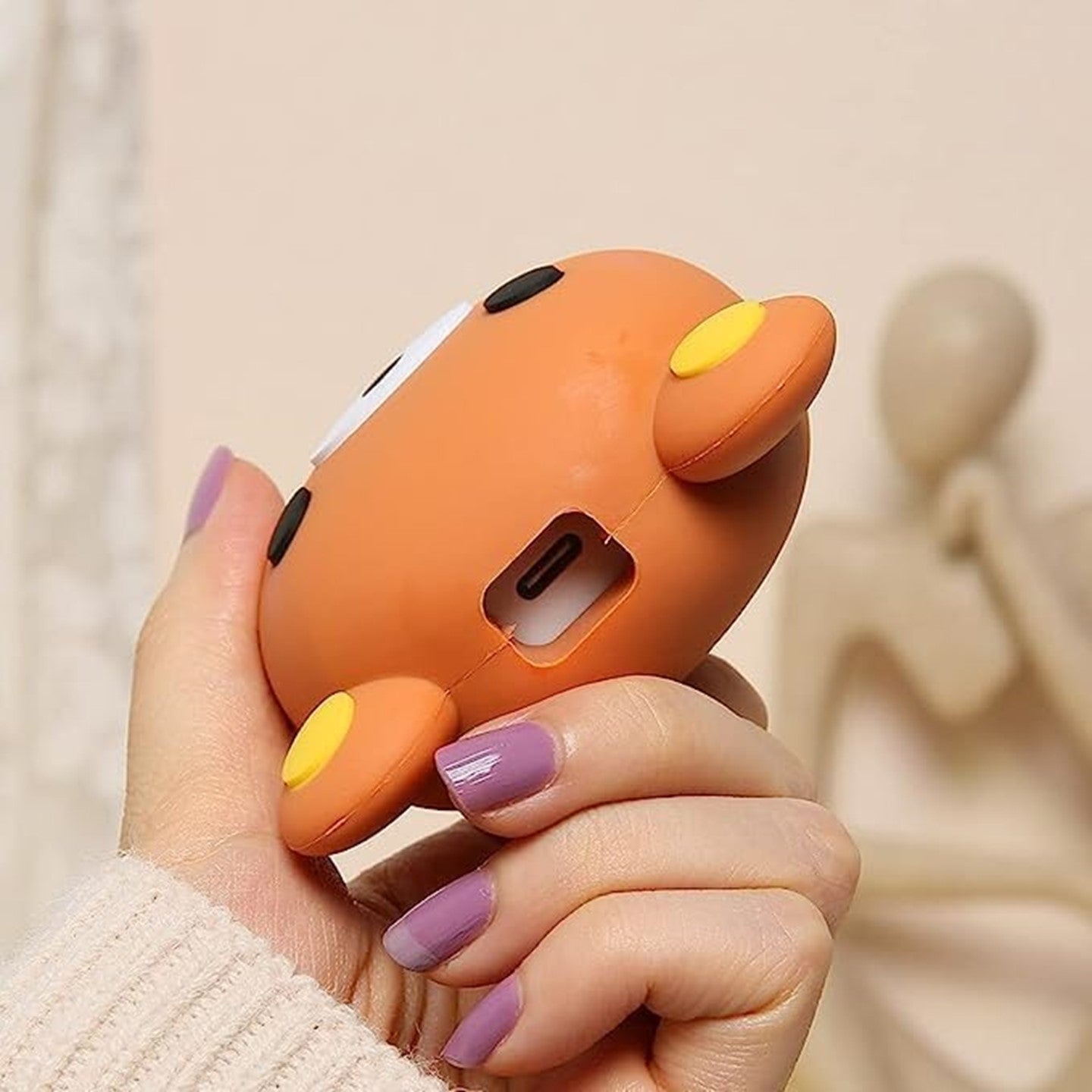 Orange Bear 18W/20W iPhone Charger Cover – Playful Protection with Cute Design