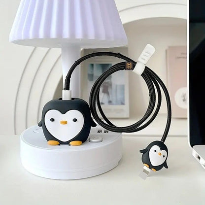 Penguins 18W/20W iPhone Charger Cover – Playful Protection with Cute Design