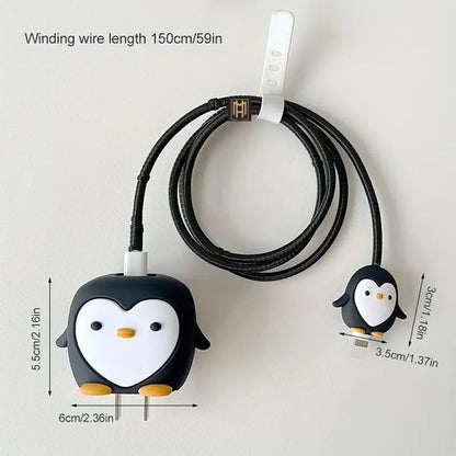 Penguins 18W/20W iPhone Charger Cover – Playful Protection with Cute Design