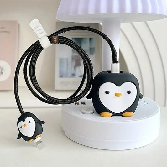Penguins 18W/20W iPhone Charger Cover – Playful Protection with Cute Design