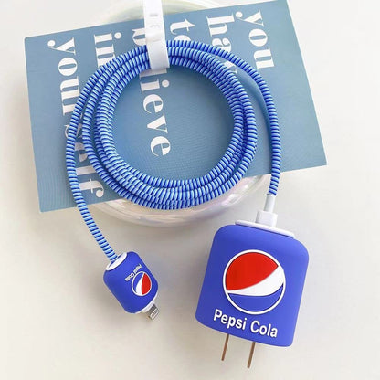 Pepsi 18W/20W iPhone Charger Cover – Playful Protection with Cute Design
