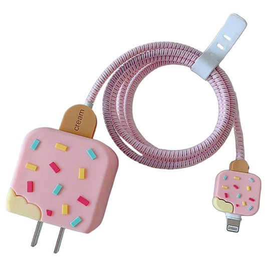Pink Ice Cream 18W/20W iPhone Charger Cover – Playful Protection with Cute Design