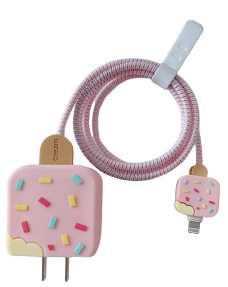 Pink Ice Cream 18W/20W iPhone Charger Cover – Playful Protection with Cute Design