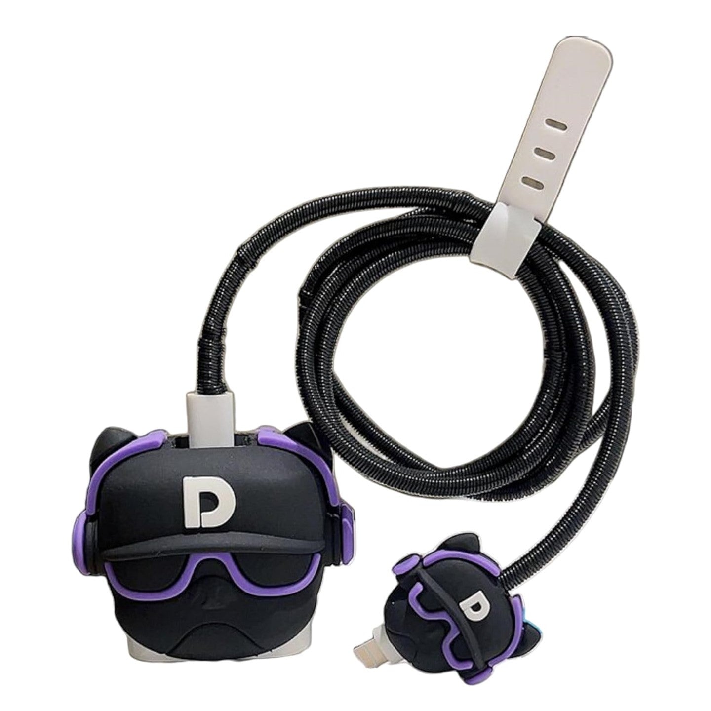 Purple Bull Dog 18W/20W iPhone Charger Cover – Playful Protection with Cute Design