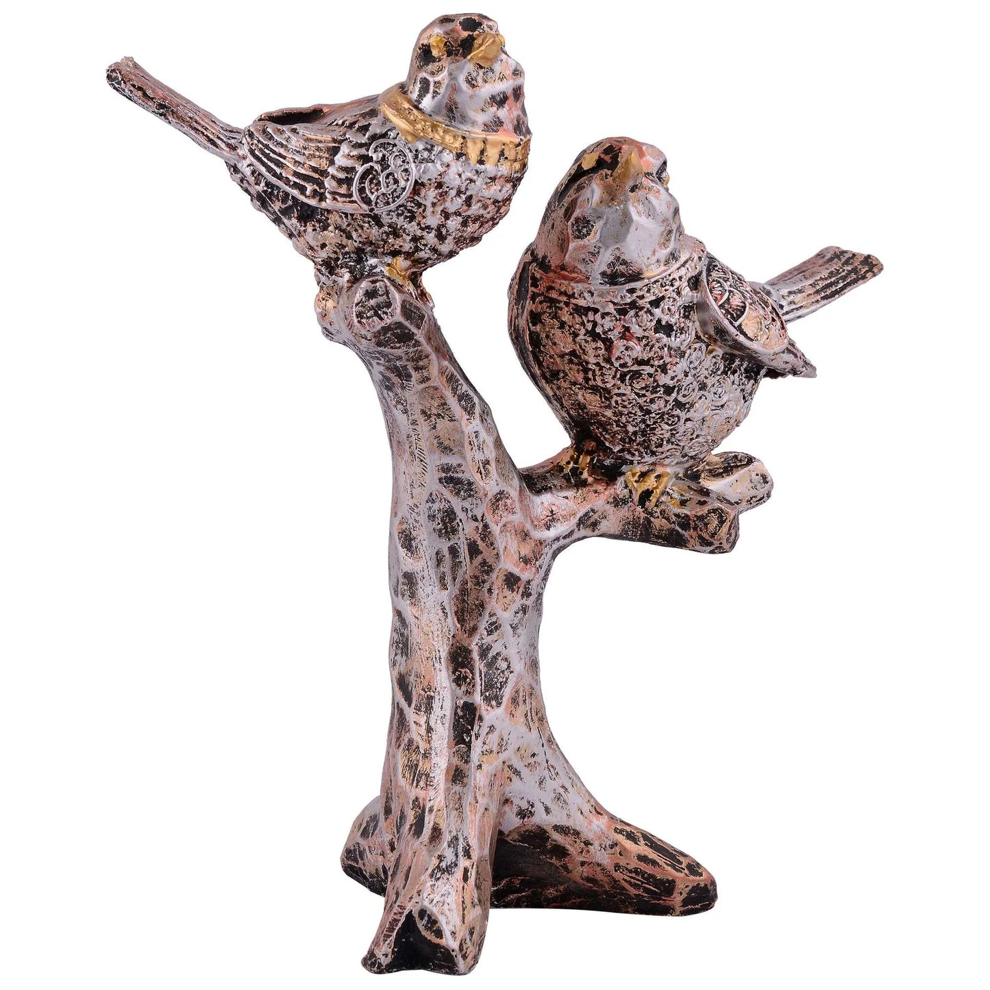 Bird Couple on Tree – Handcrafted Resin Showpiece for Home & Garden Decor | FunkiIndia