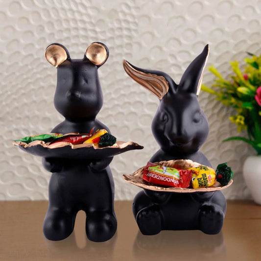 funkiindia-Rabbits-in-Black-Decorative-Showpiece