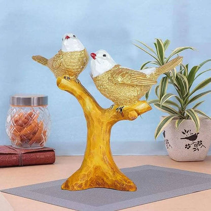 Bird Couple on Tree – Handcrafted Resin Showpiece for Home & Garden Decor | FunkiIndia
