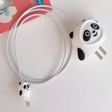 White Panda 18W/20W iPhone Charger Cover – Playful Protection with Cute Design