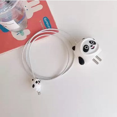 White Panda 18W/20W iPhone Charger Cover – Playful Protection with Cute Design