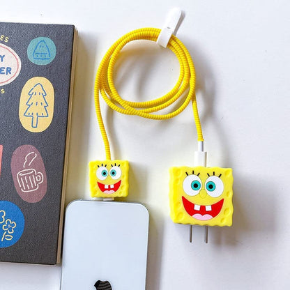 SpongeBob 18W/20W iPhone Charger Cover – Playful Protection with Cute Design
