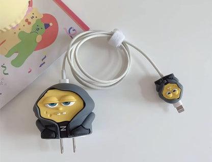 SpongeBob Hoodie 18W/20W iPhone Charger Cover – Playful Protection with Cute Design