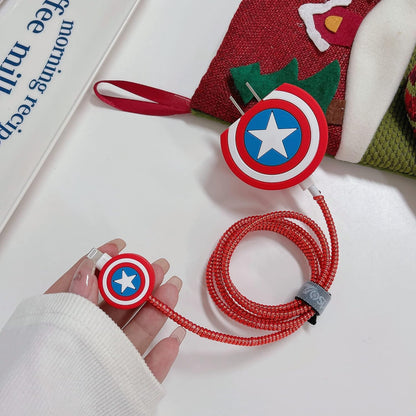 Steve Rogers Shield 18W/20W iPhone Charger Cover – Playful Protection with Cute Design