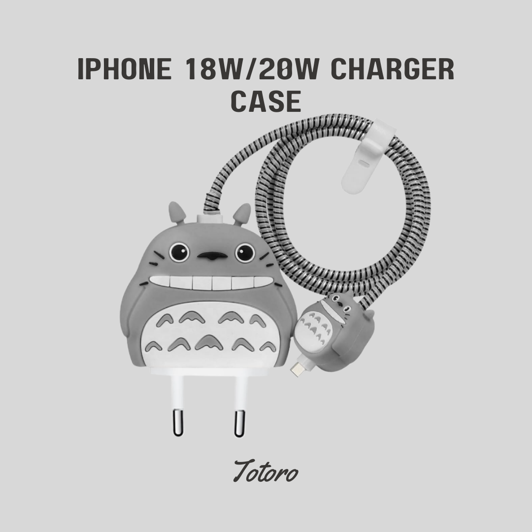 Totoro iPhone 18W/20W Charger Cover – Playful Protection with Cute Design