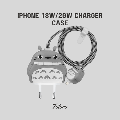 Totoro iPhone 18W/20W Charger Cover – Playful Protection with Cute Design