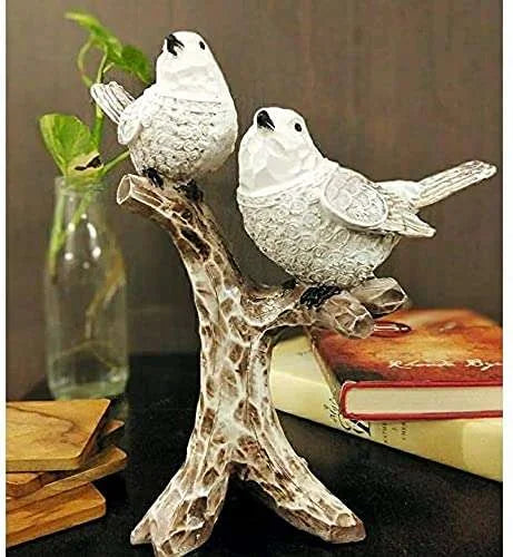 Handcrafted Resin Bird Couple Showpiece for Home Décor
