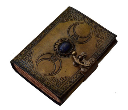 Blue Stone Brown Leather Journal