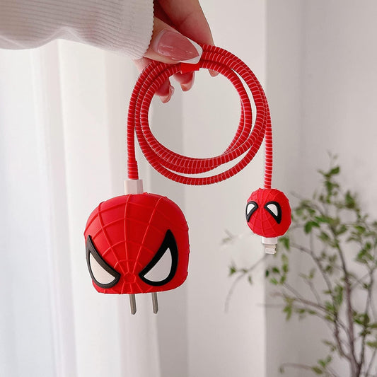 Spiderman iPhone 18W/20W Charger Cover – Playful Protection with Cute Design
