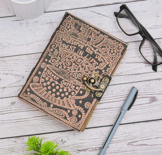 Never Settle Leather Journal
