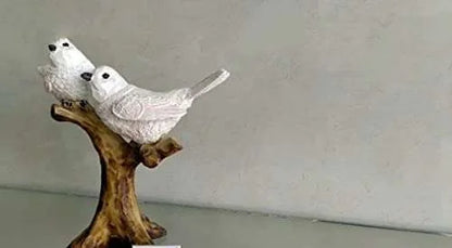 Handcrafted Resin Bird Couple Showpiece for Home Décor