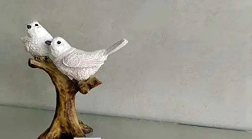 Handcrafted Resin Bird Couple Showpiece for Home Décor