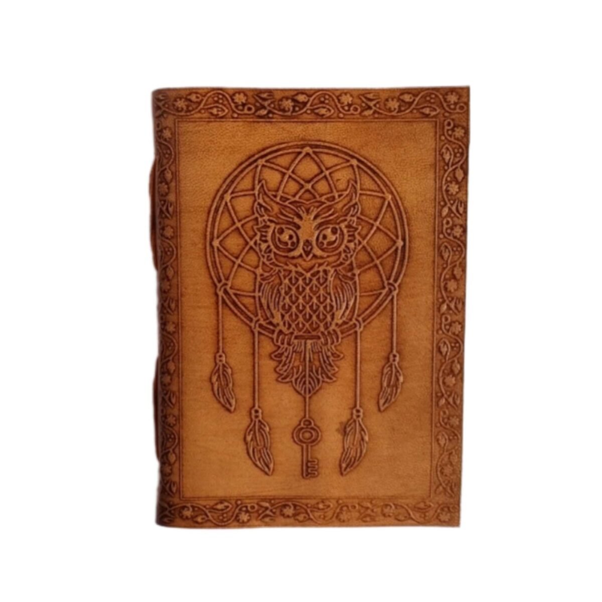 Dreamcatcher Light Brown Leather Journal