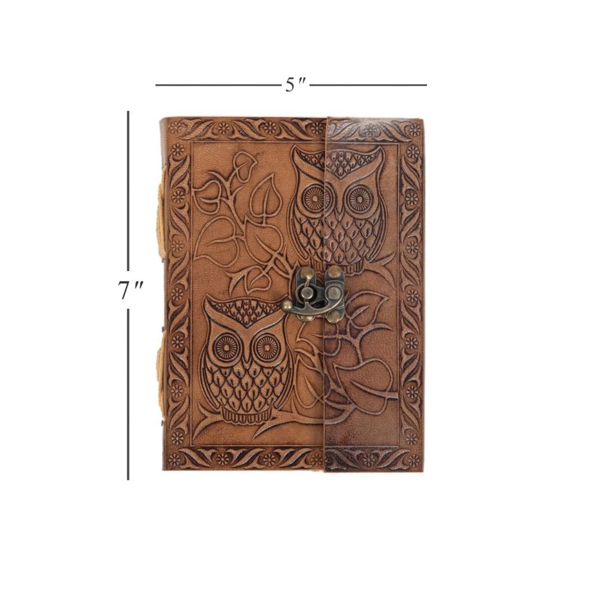 Wisdom Of Owls - Brown Leather Journal