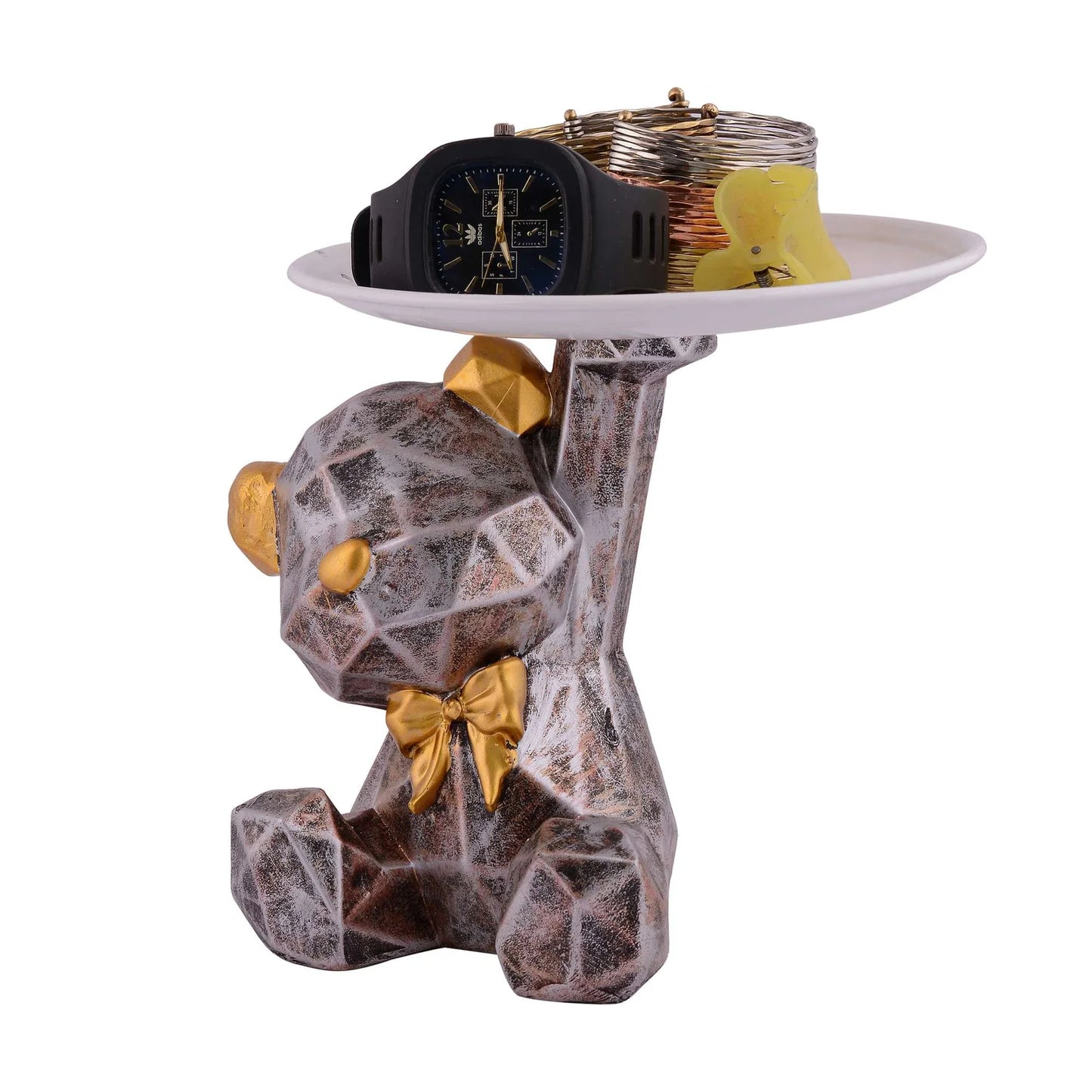 Cool Taddy Bear Showpiece for Home Decorative Showpiece | Taddy Bear with Paltter Statue for Home Decor Showpiece | Home Kitchen Decor | Office
