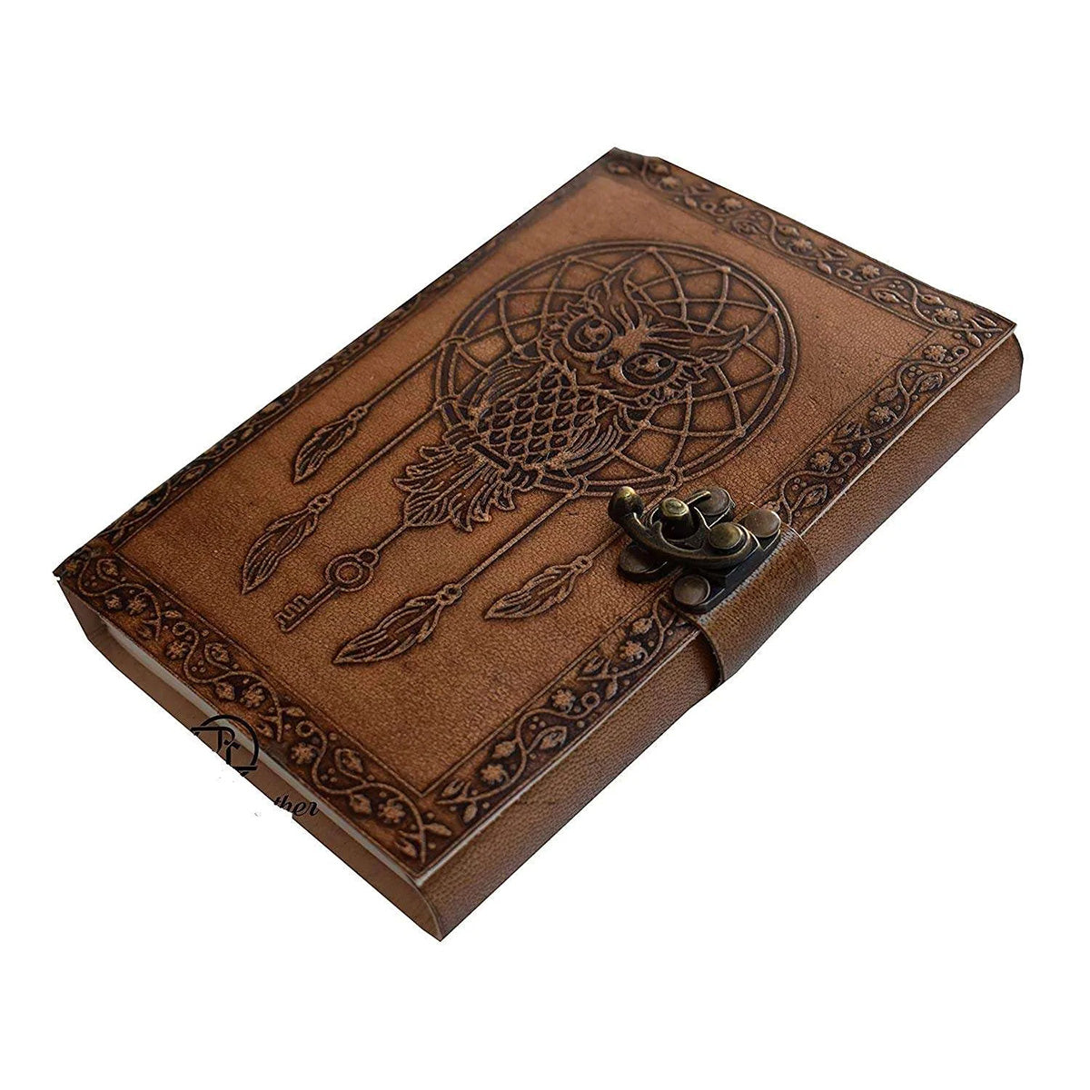 Dreamcatcher Owl Leather Journal