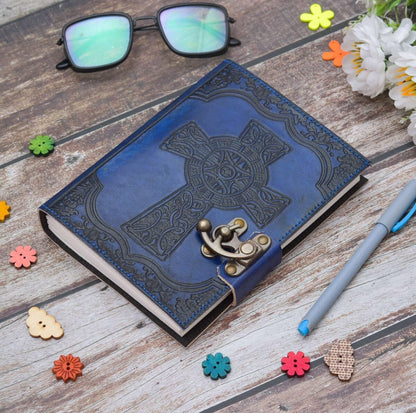 Celtic Cross Leather Journal