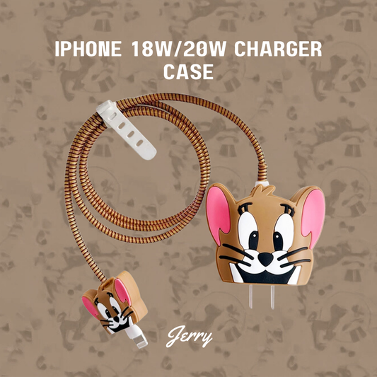 Jerry iPhone 18W/20W Charger Cover – Playful Protection with Cute Design