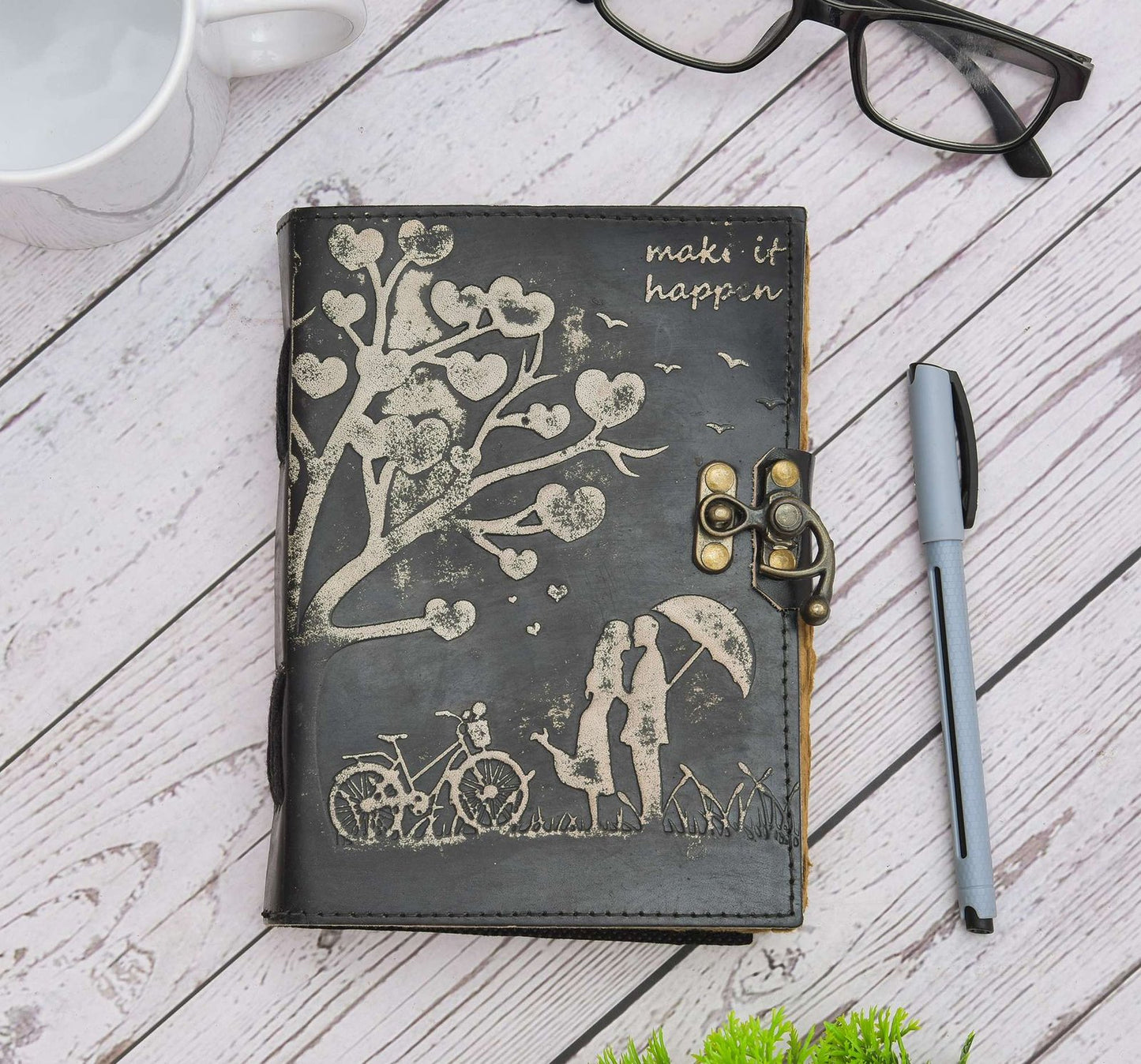 Love Happens Leather Journal