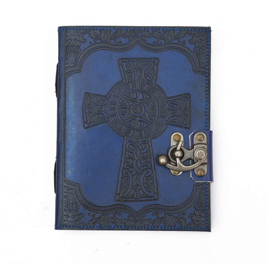 Celtic Cross Leather Journal