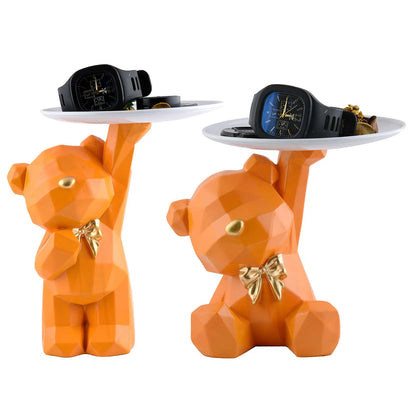Cool Taddy Bear Showpiece for Home Decorative Showpiece | Taddy Bear with Paltter Statue for Home Decor Showpiece | Home Kitchen Decor | Office