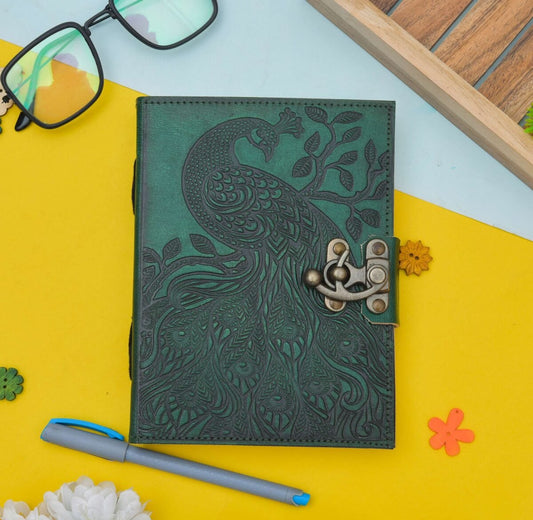 Peacock Leather Journal