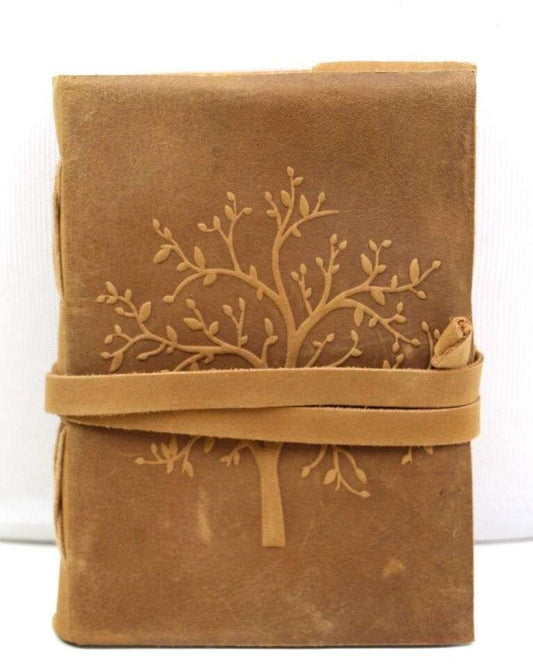 Tree Of Life - Light Brown Leather Journal