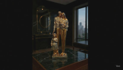 Bronze Family Love Sculpture – Elegant Modern Home Décor