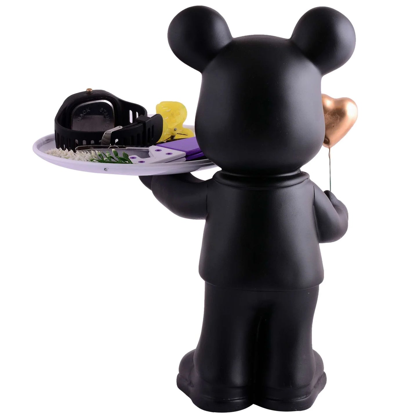 Cute Teddy Bear Showpiece with Platter – Home & Office Décor
