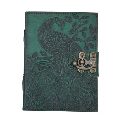 Peacock Leather Journal